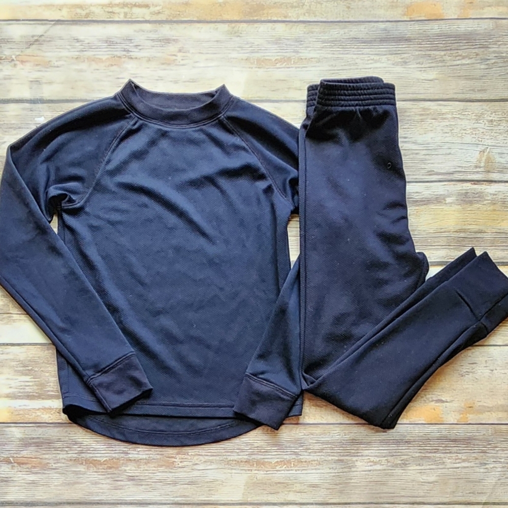 L.L.Bean Kid Wicked Warm Midweight Pant and Top Set Size S8